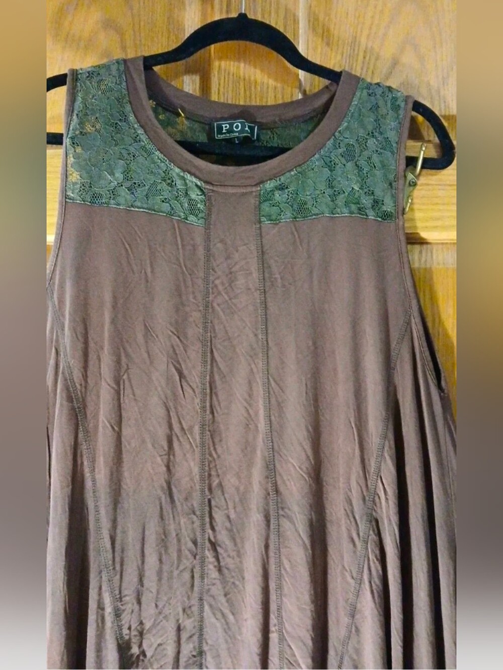 POL Maroon  A-Line Handkerchief Hem Dress or Tunic